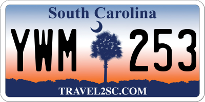 SC license plate YWM253