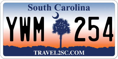 SC license plate YWM254