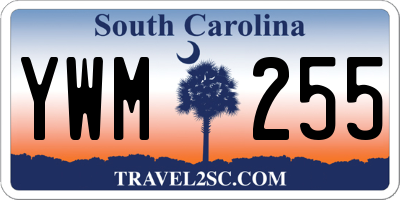 SC license plate YWM255