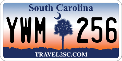 SC license plate YWM256