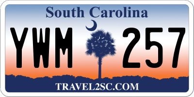 SC license plate YWM257