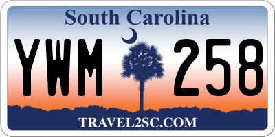 SC license plate YWM258