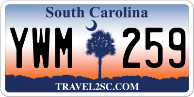 SC license plate YWM259