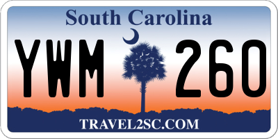 SC license plate YWM260
