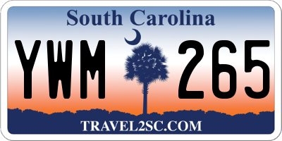 SC license plate YWM265