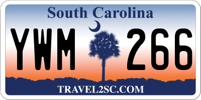 SC license plate YWM266