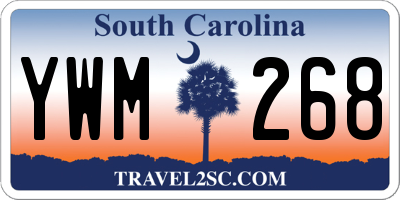 SC license plate YWM268