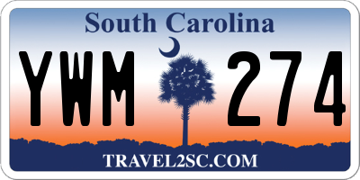 SC license plate YWM274