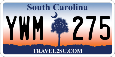 SC license plate YWM275