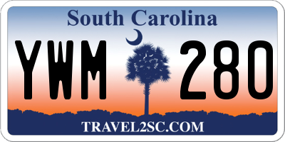 SC license plate YWM280