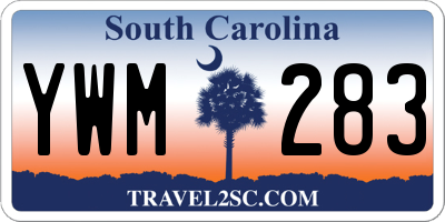 SC license plate YWM283