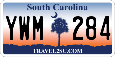 SC license plate YWM284