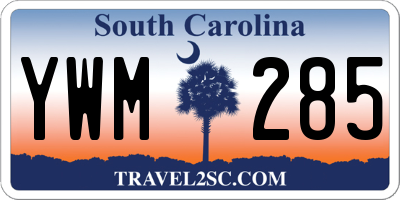 SC license plate YWM285