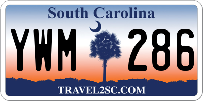 SC license plate YWM286