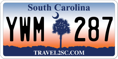 SC license plate YWM287