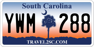 SC license plate YWM288