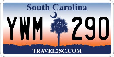 SC license plate YWM290