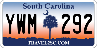 SC license plate YWM292