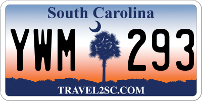SC license plate YWM293