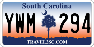 SC license plate YWM294