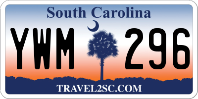 SC license plate YWM296
