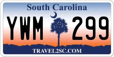 SC license plate YWM299