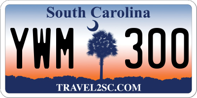 SC license plate YWM300