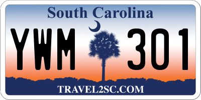 SC license plate YWM301