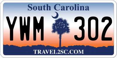 SC license plate YWM302