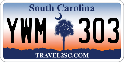 SC license plate YWM303