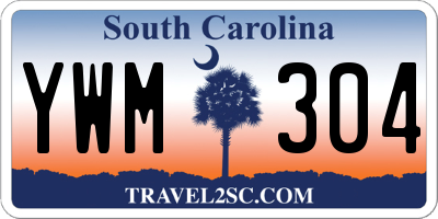 SC license plate YWM304