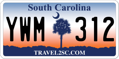SC license plate YWM312