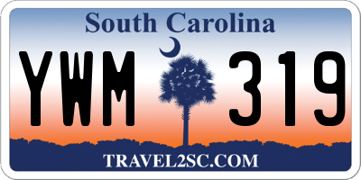SC license plate YWM319