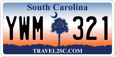 SC license plate YWM321