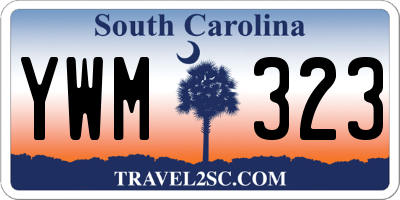 SC license plate YWM323