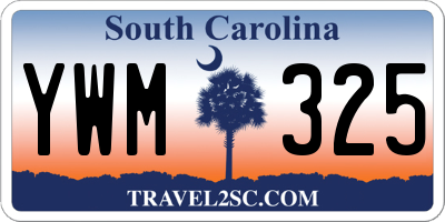 SC license plate YWM325