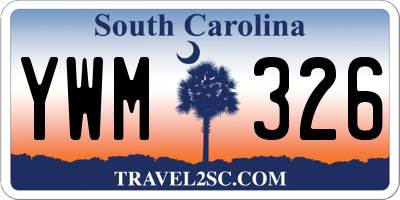 SC license plate YWM326