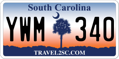 SC license plate YWM340