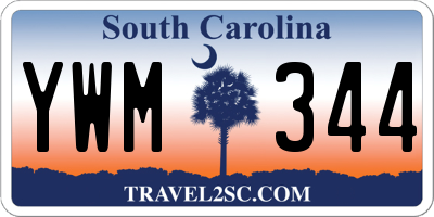 SC license plate YWM344