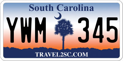 SC license plate YWM345