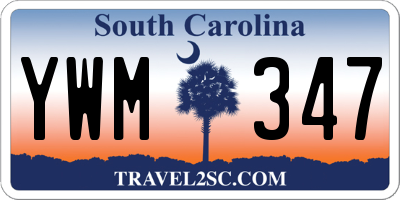 SC license plate YWM347
