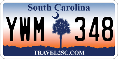SC license plate YWM348