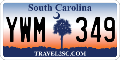 SC license plate YWM349