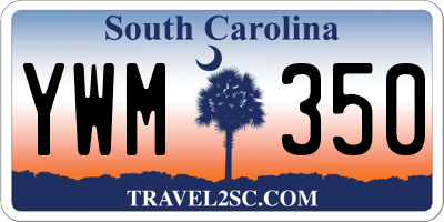 SC license plate YWM350