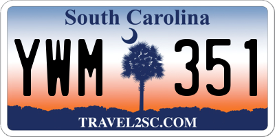 SC license plate YWM351