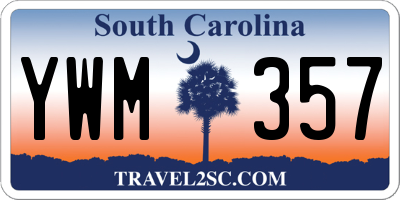 SC license plate YWM357