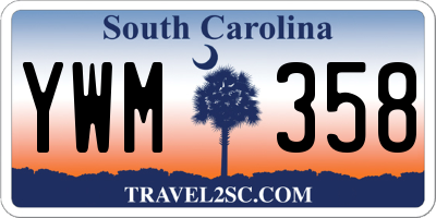 SC license plate YWM358