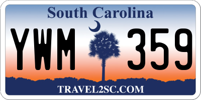 SC license plate YWM359