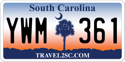 SC license plate YWM361