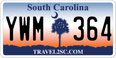 SC license plate YWM364